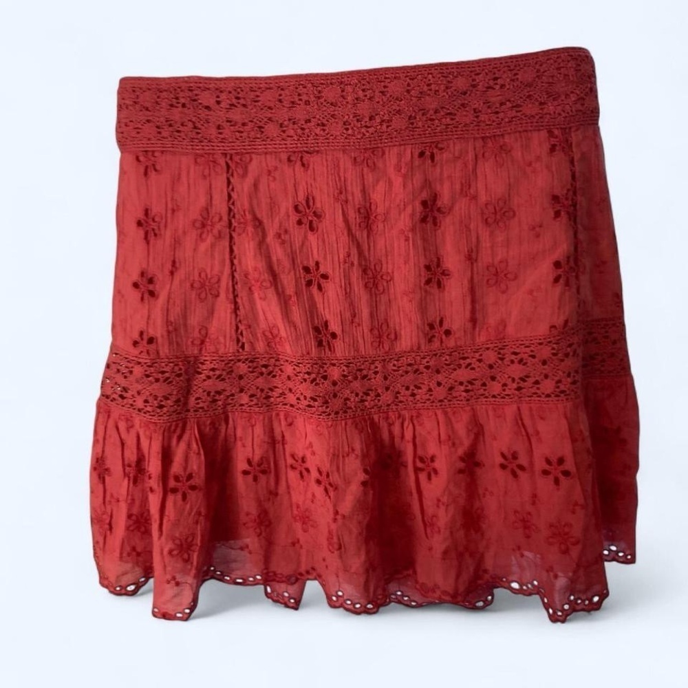 American Eagle Sslmon crochet lace skirt XXL NWT